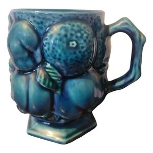Vtg 60's Inarco Mood Indigo Blue Coffee Tea Hot Chocolate Cup Mug E2431